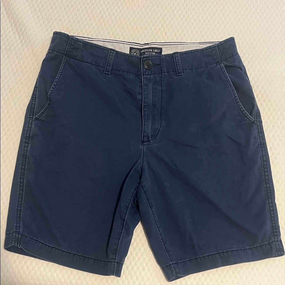 American Eagle Outfitters Men's Navy Flat Front Shorts